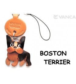Boston Terrier Leather Cellularphone Charm