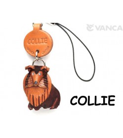 Collie Leather Cellularphone Charm