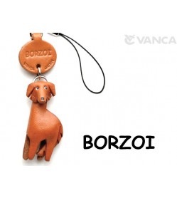 Borzoi Leather Cellularphone Charm