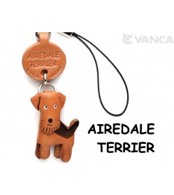 Airedale Terrier Leather Cellularphone Charm