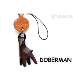 Doberman Leather Cellularphone Charm