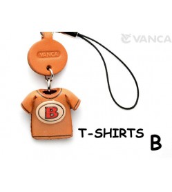 B(Red) Japanese Leather Cellularphone Charm T-shirt 