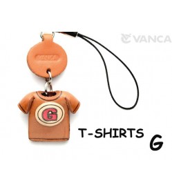 G(Red) Japanese Leather Cellularphone Charm T-shirt 