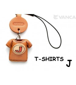 J(Red) Japanese Leather Cellularphone Charm T-shirt 