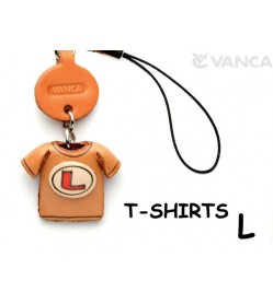 L(Red) Japanese Leather Cellularphone Charm T-shirt 