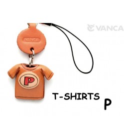 P(Red) Japanese Leather Cellularphone Charm T-shirt 