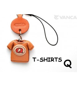 W(Red) Japanese Leather Cellularphone Charm T-shirt 