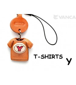 Y(Red) Japanese Leather Cellularphone Charm T-shirt 