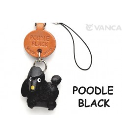 Poodle Black Leather Cellularphone Charm #46750