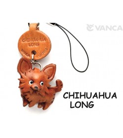 Chihuahua Long Haird Leather Cellularphone Charm