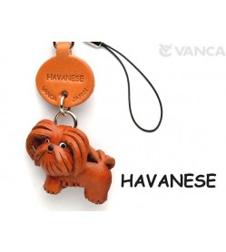 Havanese Leather Dog Cellularphone Charm #46782