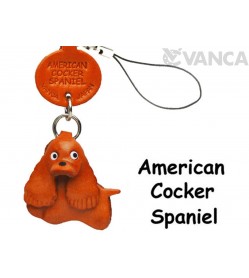 American Cocker Spaniel Dog Leather Cellularphone Charm #46790