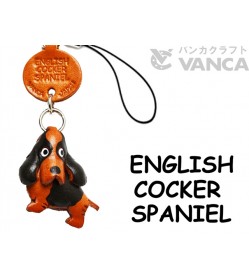English Cocker Spaniel Leather Cellularphone Charm #46795