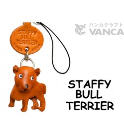 Staffordshire Bullterrier Leather Cellularphone Charm #46797