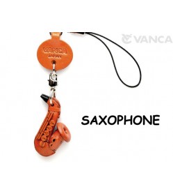 Saxophone Leather Cellularphone Charm