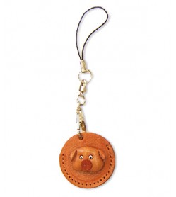 Pig Japanese Leather Cellularphone Charm Coin cases #46444