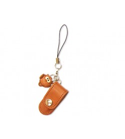 Owl Japanese Leather Cellularphone Charm Pencil case 