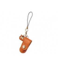 Cat Japanese Leather Cellularphone Charm Pencil case