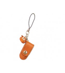 Pig Japanese Leather Cellularphone Charm Pencil case