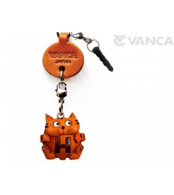 Alphabet Cat H Leather Animal Earphone Jack Accessory