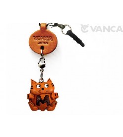 Alphabet Cat M Leather Animal Earphone Jack Accessory