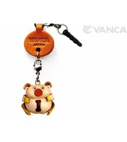 Alphabet Pig I Leather Animal Earphone Jack Accessory