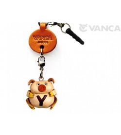 Alphabet Pig Y Leather Animal Earphone Jack Accessory