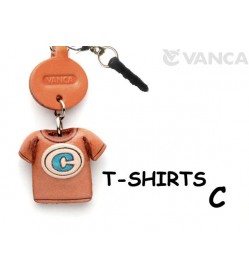 C/Blue Leather T-shirt Earphone Jack Accessory