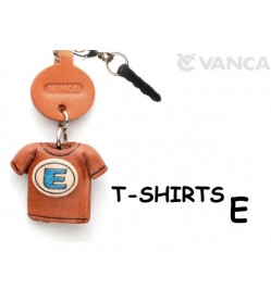 E/Blue Leather T-shirt Earphone Jack Accessory