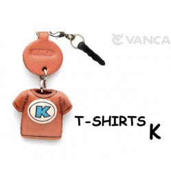 K/Blue Leather T-shirt Earphone Jack Accessory