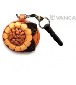 Sunflower Leather Flower Earphone Jack Accessory