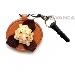 Hydrangea Leather Flower Earphone Jack Accessory