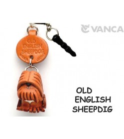 Old English Sheepdog Leather Dog Earphone Jack Accessory