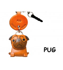 Pug Leather Dog Earphone Jack Accessory