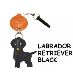 Labrador Retriever Black Leather Dog Earphone Jack Accessory