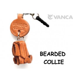 Bearded Collie Leather Dog Earphone Jack Accessory