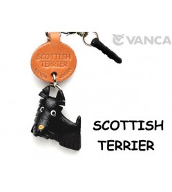 Scottish Terrier Leather Dog Earphone Jack Accessory