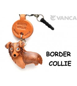 Border Collie Leather Dog Earphone Jack Accessory