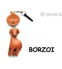 Borzoi Leather Dog Earphone Jack Accessory