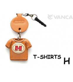 H/Red Leather T-shirt Earphone Jack Accessory