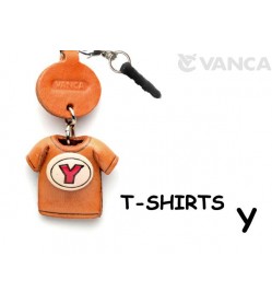 Y/Red Leather T-shirt Earphone Jack Accessory