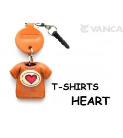 Heart Mark/Red Leather T-shirt Earphone Jack Accessory