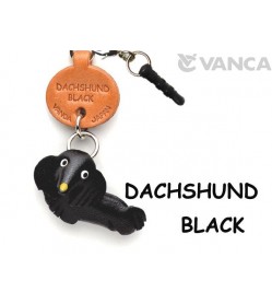 Dachshund Black Leather Dog Earphone Jack Accessory