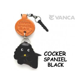 Cocker Spaniel Black Leather Dog Earphone Jack Accessory