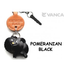 Pomeranian Black Leather Dog Earphone Jack Accessory