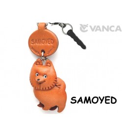 Samoyed Leather Dog Earphone Jack Accessory