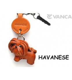 Havanese Leather Dog Earphone Jack Accessory