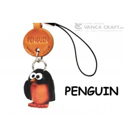 Penguin Japanese Leather Cellularphone Charm Fish 