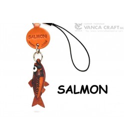 Salmon Japanese Leather Cellularphone Charm Fish 