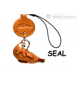 Seal Japanese Leather Cellularphone Charm Fish 